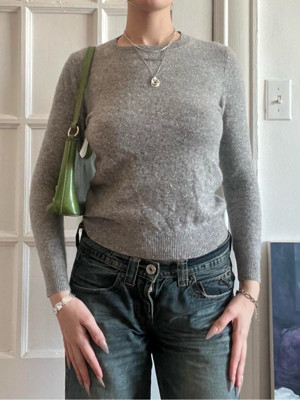 Light Grey Lord & Taylor Cashmere Sweater